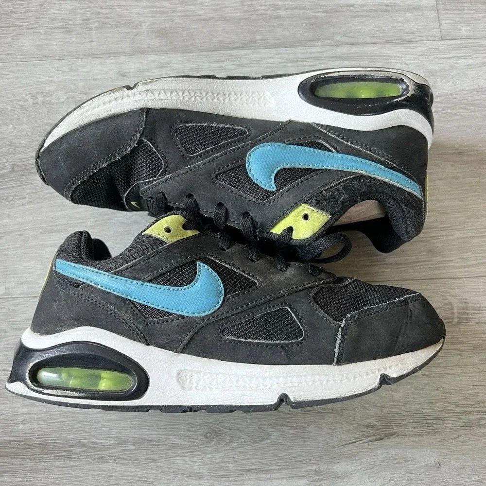 Nike Air Max IVO GS 3Y Black Blue Volt Running Shoes Kids Sneakers 579996-070
